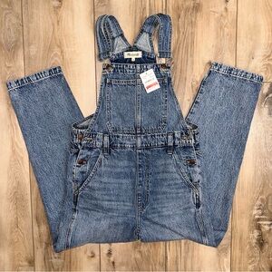 Madewell Forsythe Wash Denim Straight Leg Jean Overalls Size Small BNWT